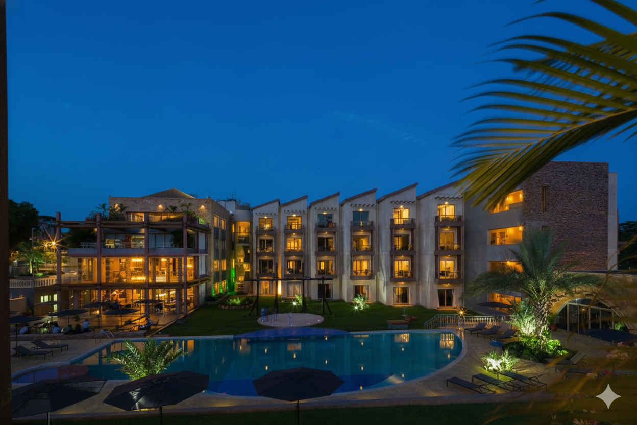 Peduase Valley Resort in the scenic Akwapim Hills Ghana